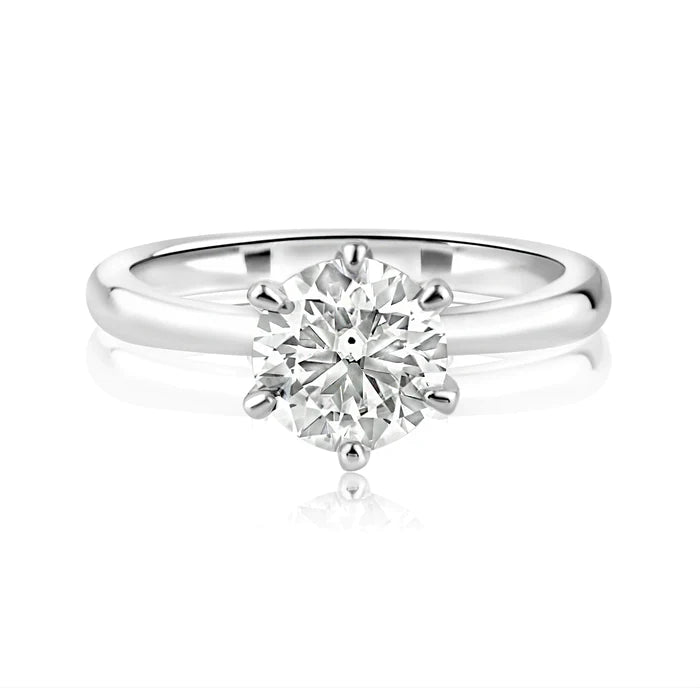 Men’s Statement Rings-Silver 925 Rhodium Plated 1 Carat Moissanite Ring