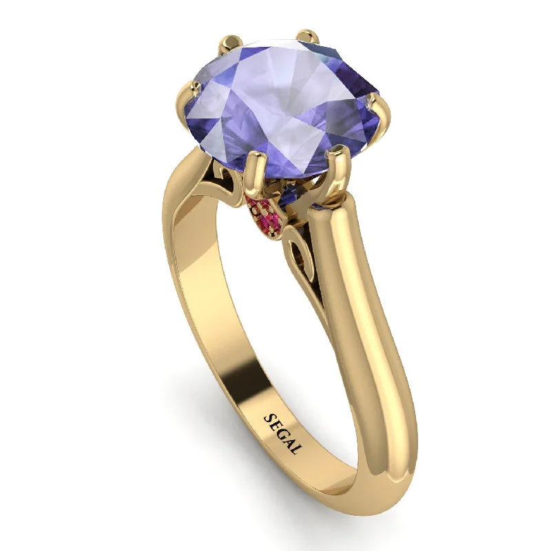 Simple Solitaire Rings-3ct Tanzanite Engagement Ring - June No. 210