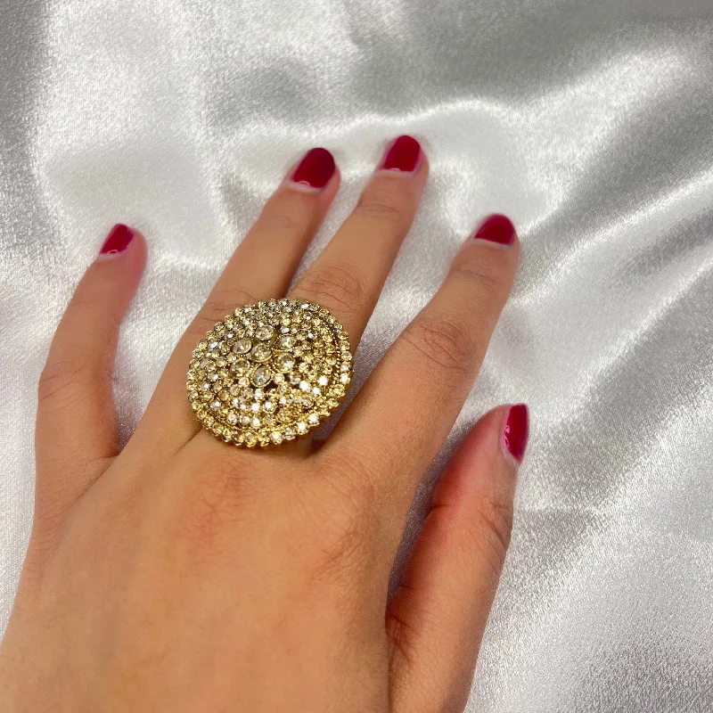 Vintage Style Rings-Full Stone Ring