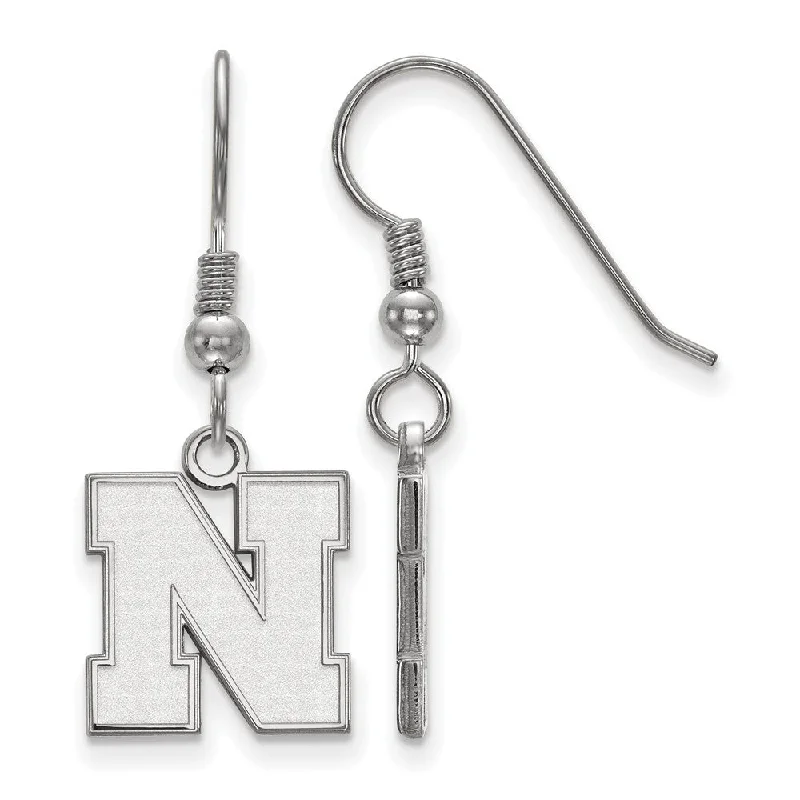 High-Quality Gold Earrings-Sterling Silver University of Nebraska Sm Initial N Dangle Earrings