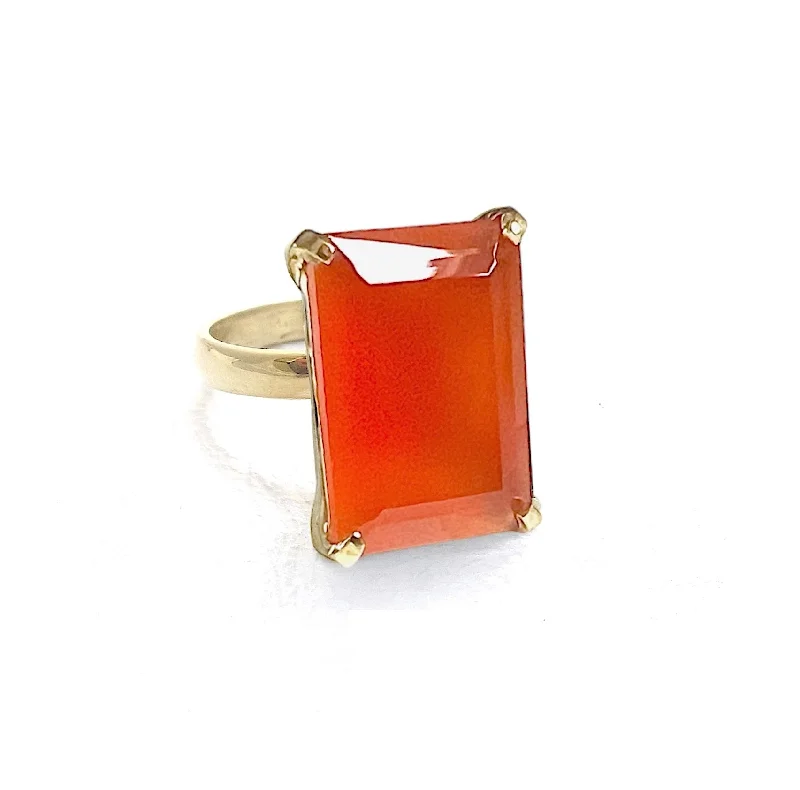 Elegant Wedding Ring Sets-Lucent Carnelian Ring