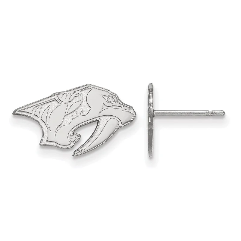 Personalized Stud Earrings-Sterling Silver NHL Nashville Predators XS Post Earrings