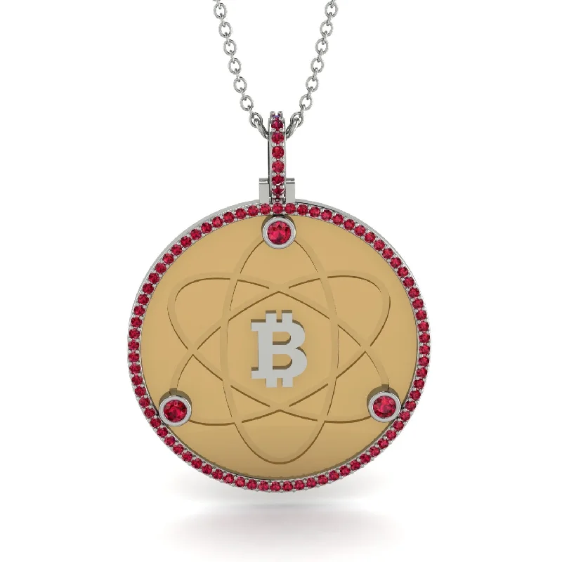 Luxury Heart Necklaces-Bitcoin Ruby Atom Necklace - Kingston No. 30