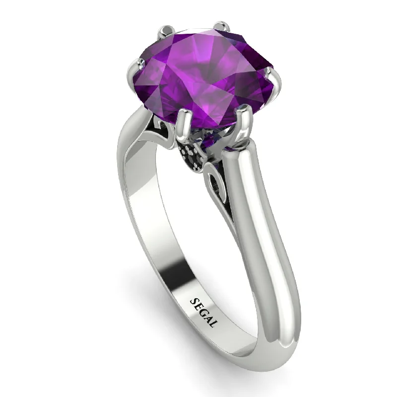 Customizable Rings for Women-3ct Amethyst Engagement Ring - June No. 309