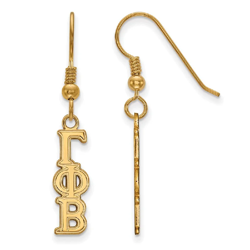 Fashionable Ear Cuffs-14K Plated Silver Gamma Phi Beta XS Dangle Earrings