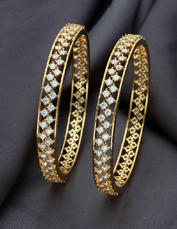 Beautiful Gemstone Bangle Sets-Zirconia Bangles ZBGL10829