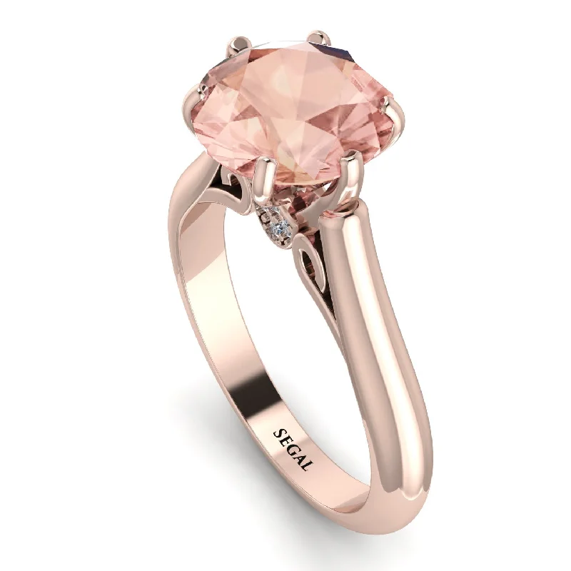 Classic Wedding Ring Sets-3ct Morganite Engagement Ring - June No. 902