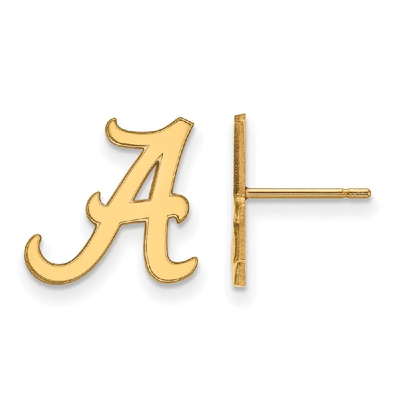 Affordable Silver Earrings-10k Yellow Gold University of Alabama Small Post Earrings