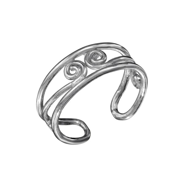 Fashion Rings for Men-Silver 925 S Curl Adjustable Toe Ring