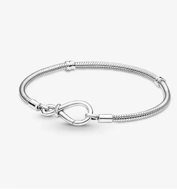 Simple Beaded Bracelets-Pandora Moments Infinity Knot Snake Chain Bracelet