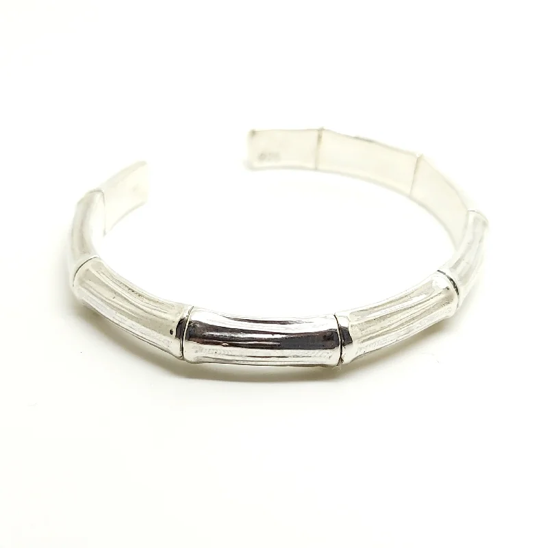 Silver and Gold Bangles-BAMBOO FLEXIBLE BANGLE