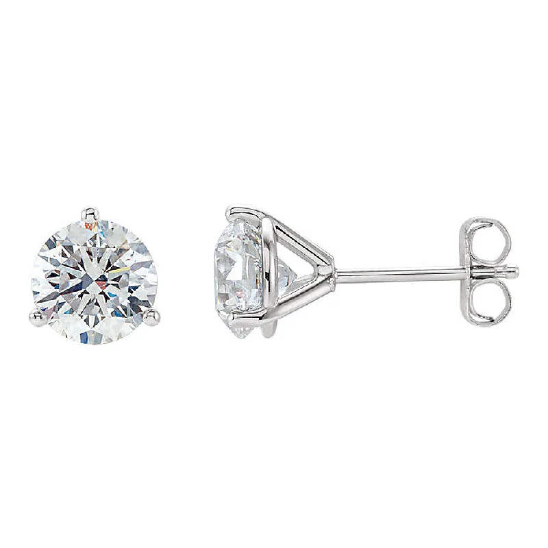 Statement Gemstone Earrings-Platinum 3.2mm Round 1/4 CTW (G-H, SI2-SI3) Diamond Stud Earrings