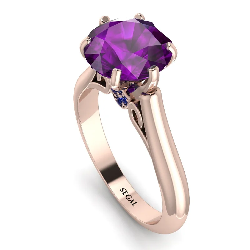 Luxury Wedding Rings for Women-3ct Amethyst Engagement Ring - June No. 314