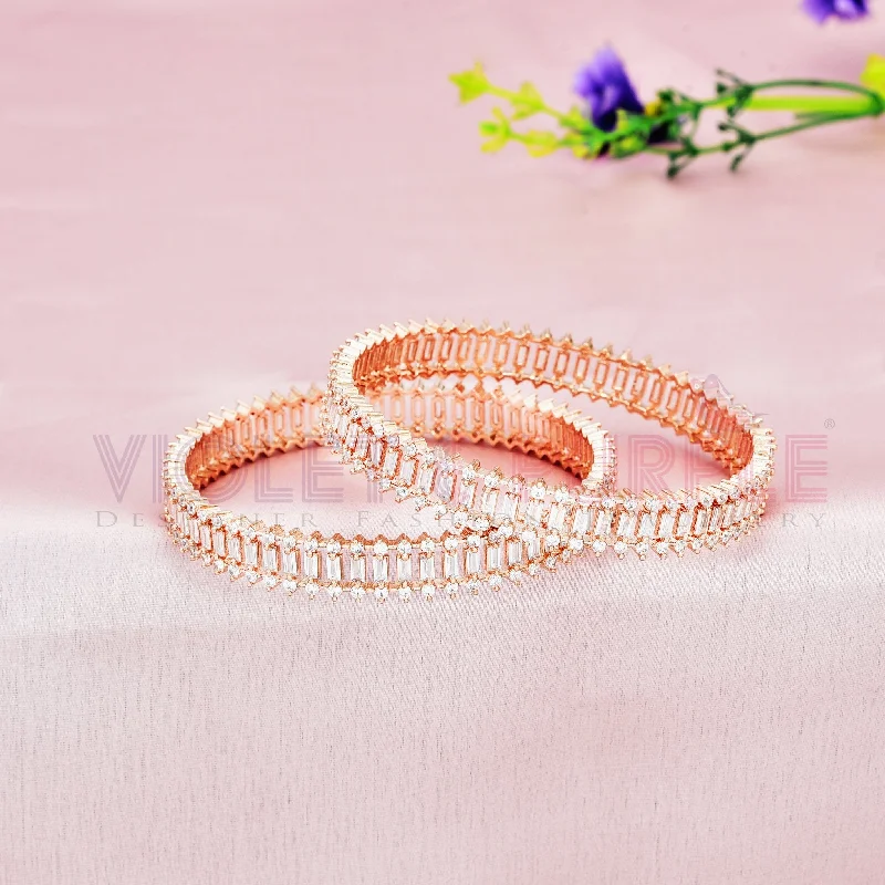 High-End Wedding Bangles-Zirconia Bangles ZBGL10447