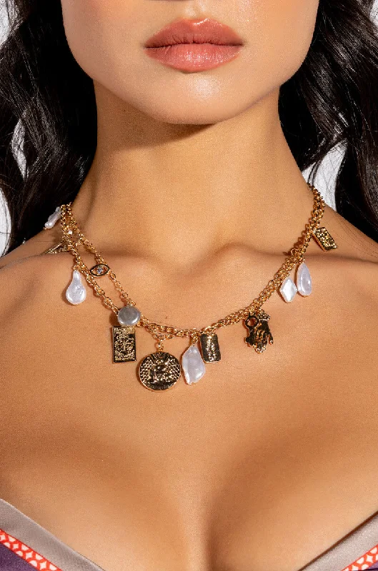 Fashionable Layered Necklaces-PROTECTION SPELL NECKLACE SET