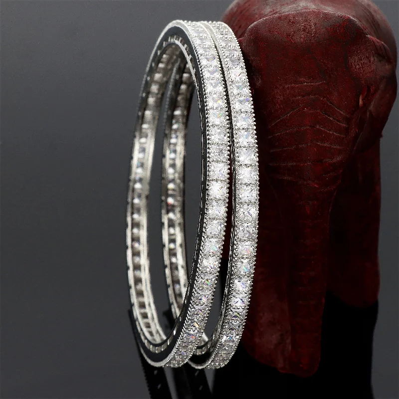 Dainty Bangle Sets for Weddings-Zirconia Bangles ZBGL10705