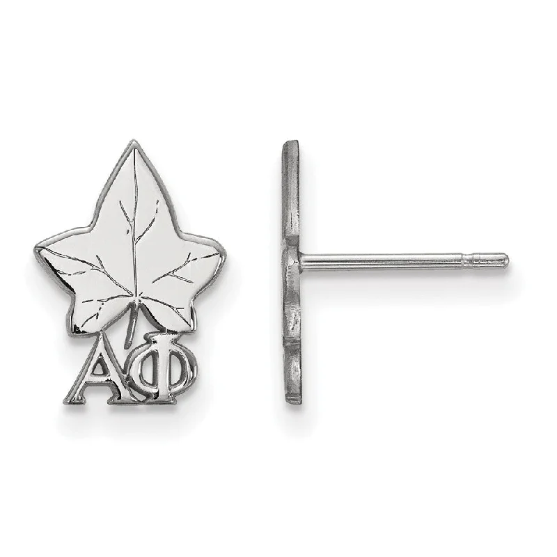 Designer Earrings-Sterling Silver Alpha Phi XS Post Earrings