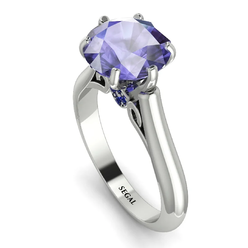 Trendy Engagement Rings-3ct Tanzanite Engagement Ring - June No. 215