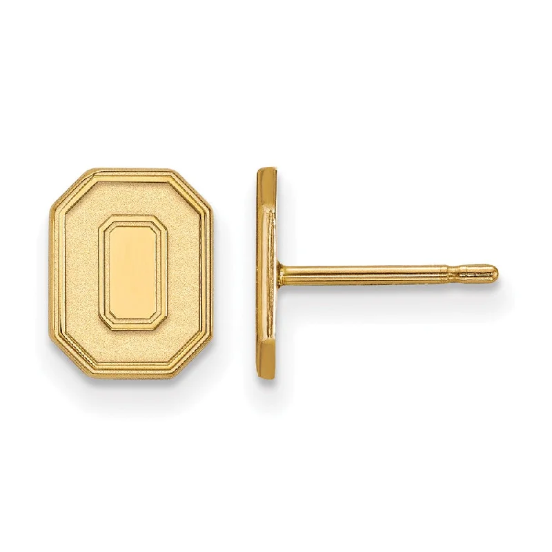 Classic Stud Earrings-10k Yellow Gold Ohio State University XS (Tiny) Post Earrings