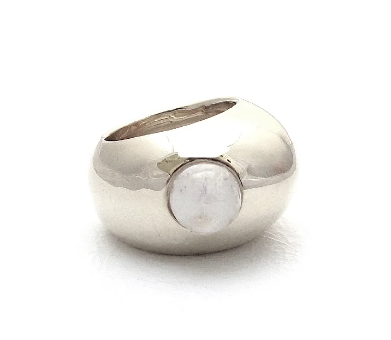 Designer Wedding Bands-Pebble Moonstone Ring