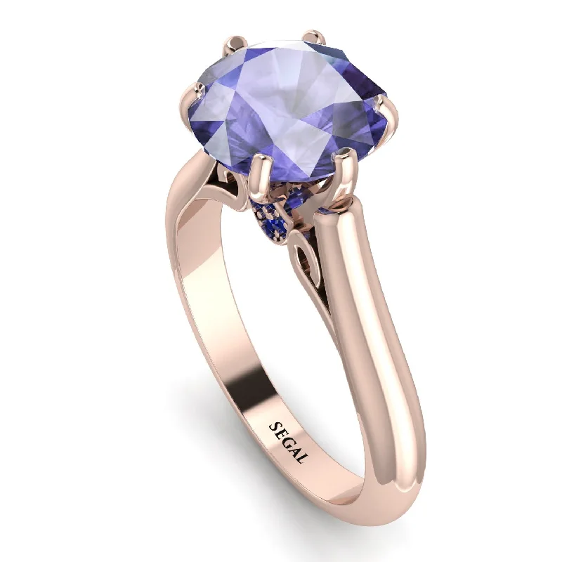 Luxury Silver Rings-3ct Tanzanite Engagement Ring - June No. 214