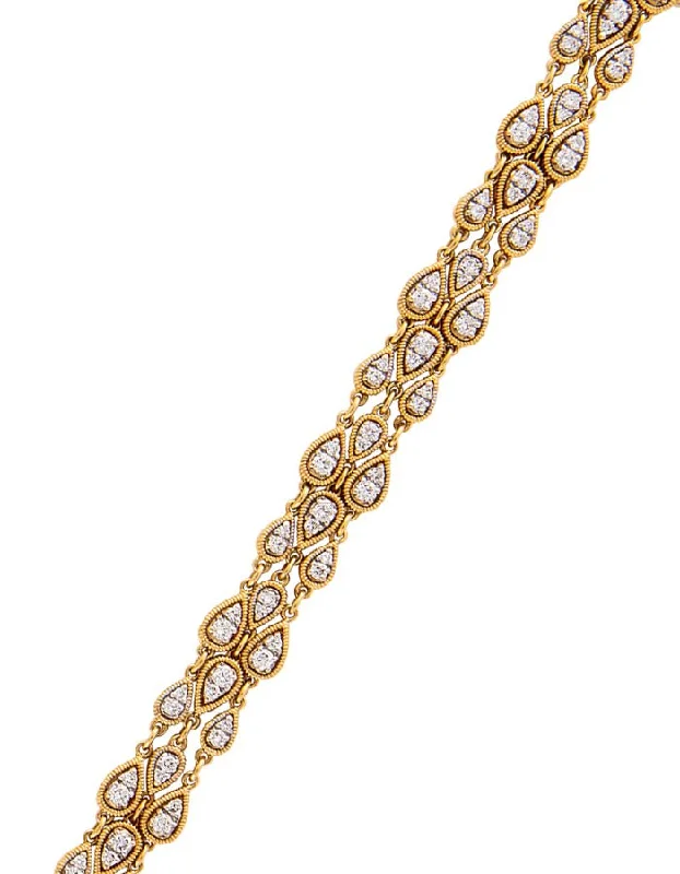 High-Quality Gold Bracelets-18k Yellow Gold and Diamond Bracelet