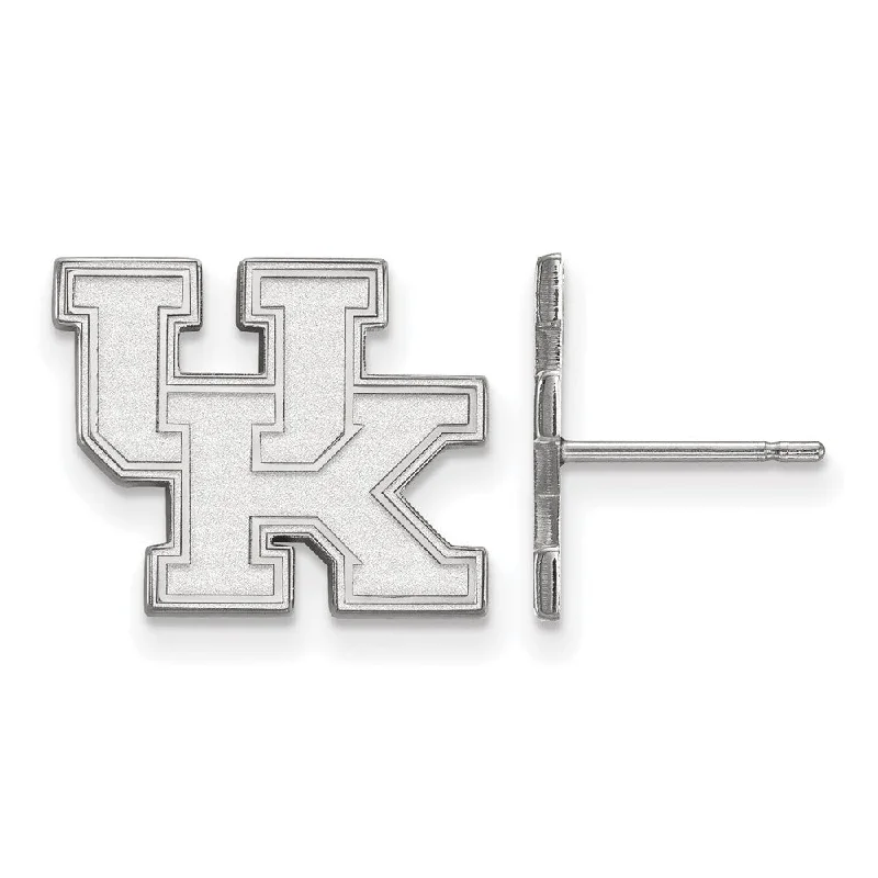 Custom Gold Earrings-Sterling Silver University of Kentucky Small 'UK' Post Earrings