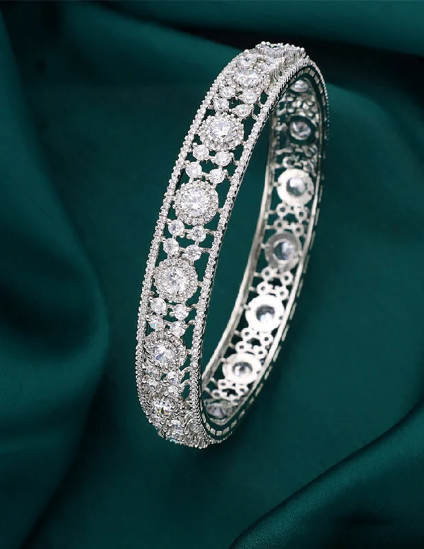 Traditional Wedding Bangles-Designer Zircon Kada Bangles ZBGL11062