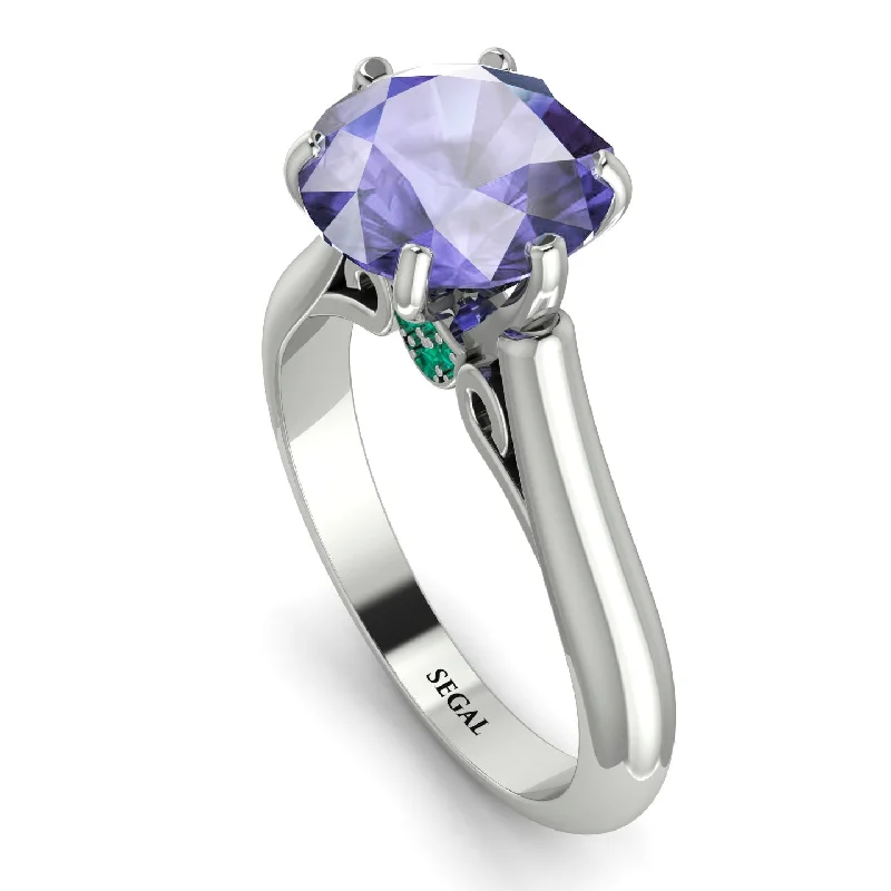 High-End Diamond Rings-3ct Tanzanite Engagement Ring - June No. 206