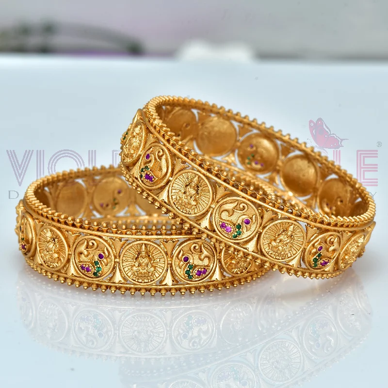 Vintage Gemstone Bangles-Matt Kempu Bangle ZBGL10554