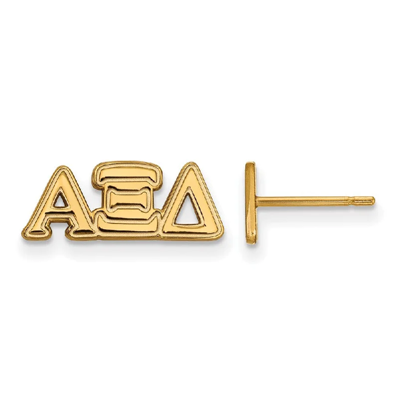 Classic Gold Earrings-14K Plated Silver Alpha Xi Delta XS Greek Letters Post Earrings