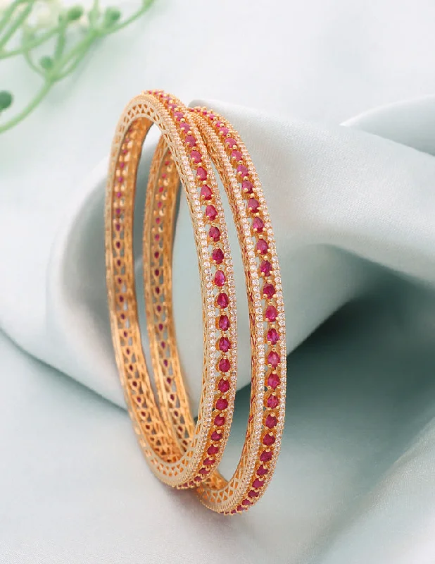 Stunning Diamond Bangles-Designer Zirconia Bangles ZBGL11051