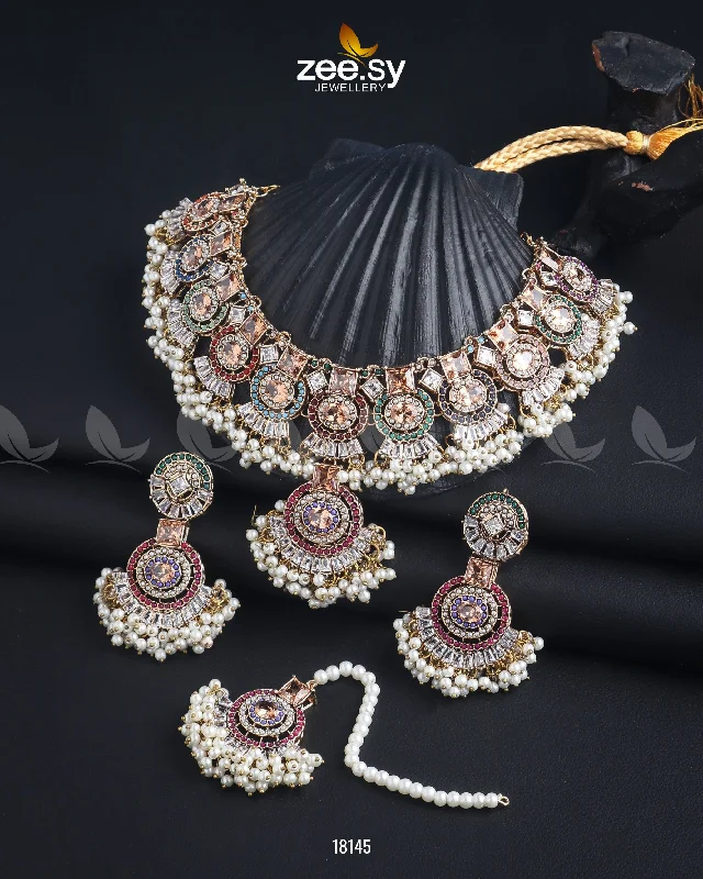 Vintage Diamond Necklaces-Anaya Necklace Set