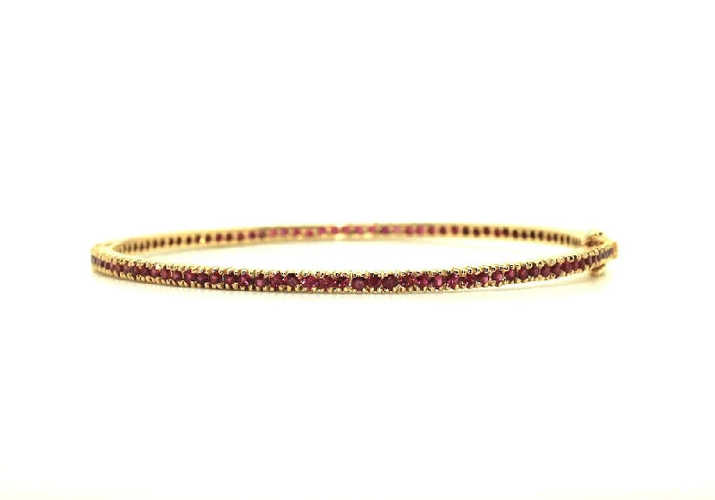 Simple Gold Bangles-Stackable Ruby Bangle Ad No. 0017