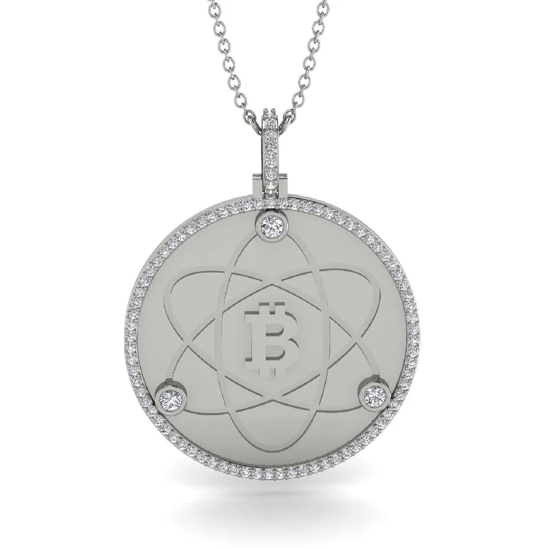 Luxury Diamond Necklaces-Bitcoin Diamond Atom Necklace - Kingston No. 9