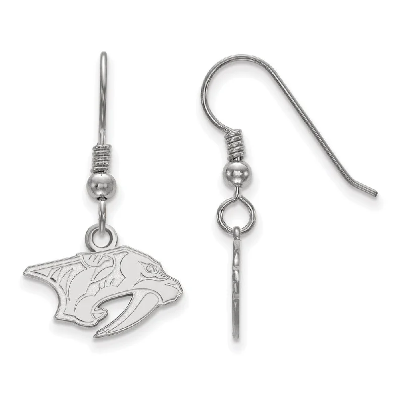 Luxury Stud Earrings-Sterling Silver NHL Nashville Predators XS Dangle Earrings