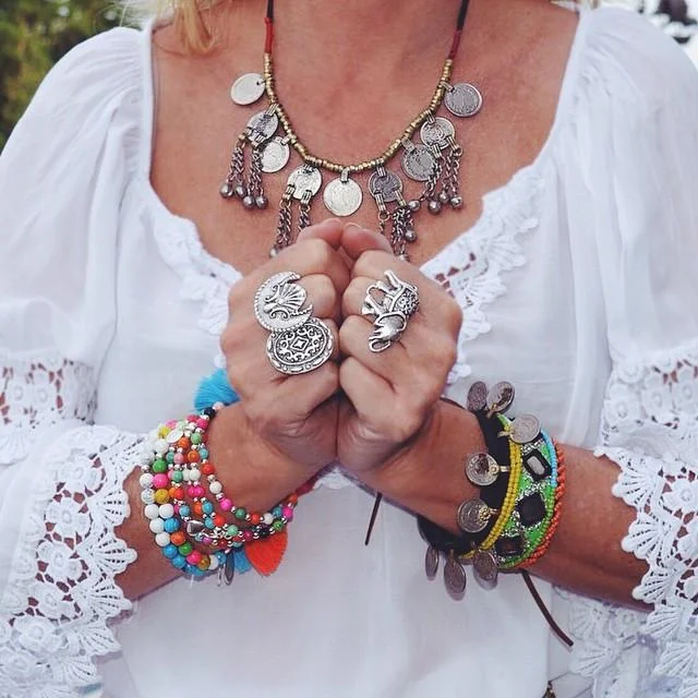 Classic Silver Engagement Rings-Anatolian Boho Ring - "Seashell"