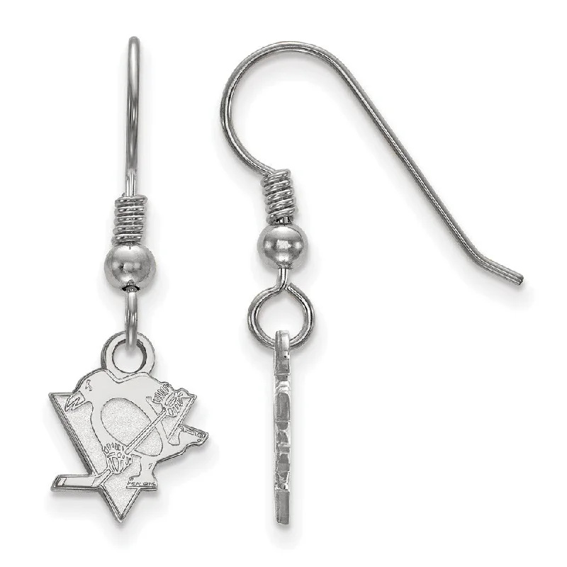 Tassel Earrings-Sterling Silver NHL Pittsburgh Penguins XS Dangle Earrings