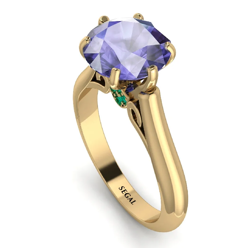 Simple Gold Wedding Bands-3ct Tanzanite Engagement Ring - June No. 204