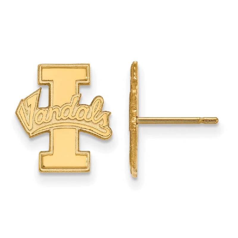 Luxury Diamond Earrings-14k Gold Plated Silver University of Idaho Small Post Earrings