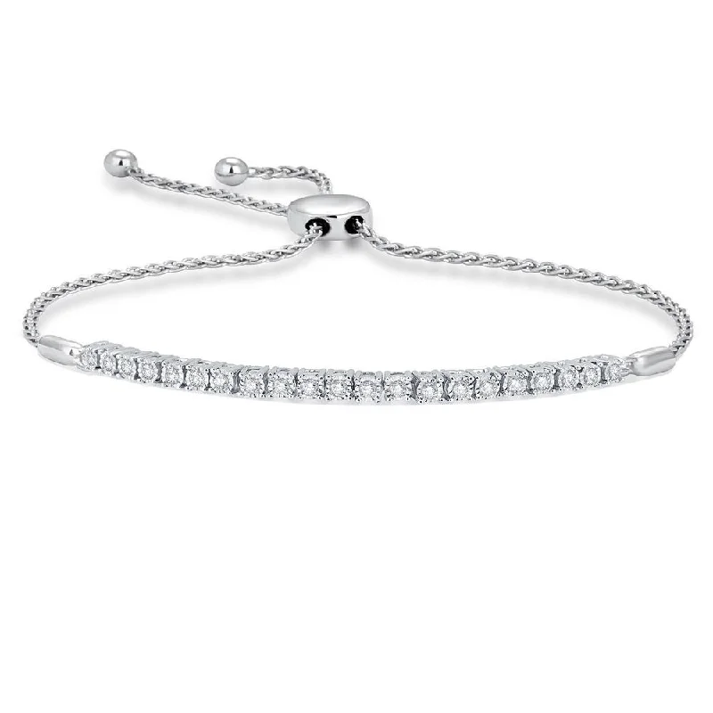 High-Quality Gold Bracelets-10K White Gold 1/2 Ct.Wt. Diamond Bracelet