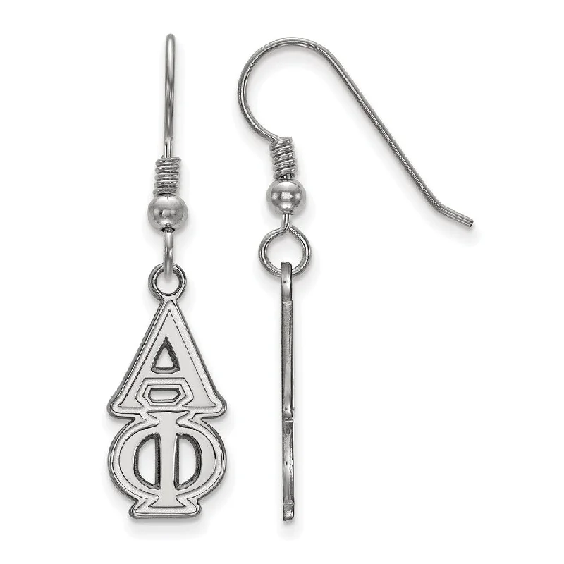 Crystal Stud Earrings-Sterling Silver Alpha Phi Dangle Medium Earrings