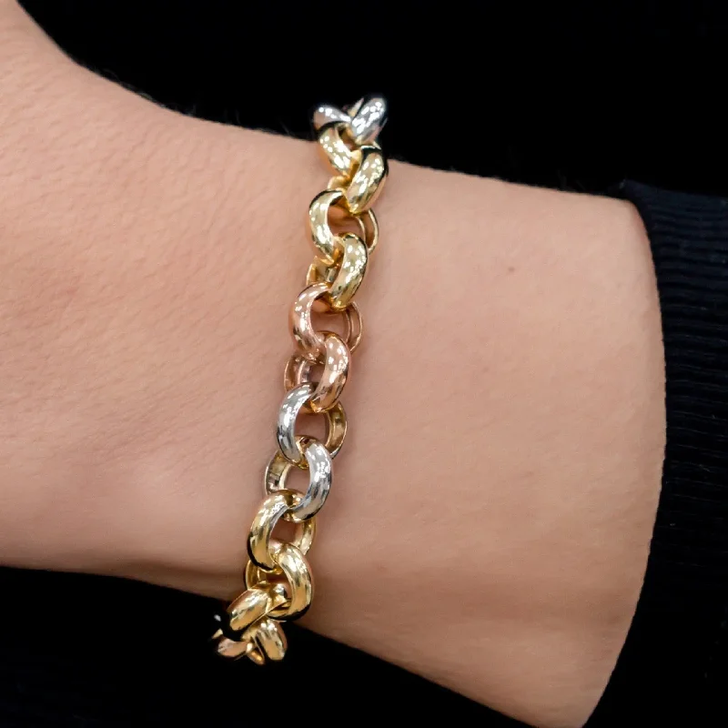 Designer Gemstone Tennis Bracelets-White, Yellow, and Rose Gold Bracelet