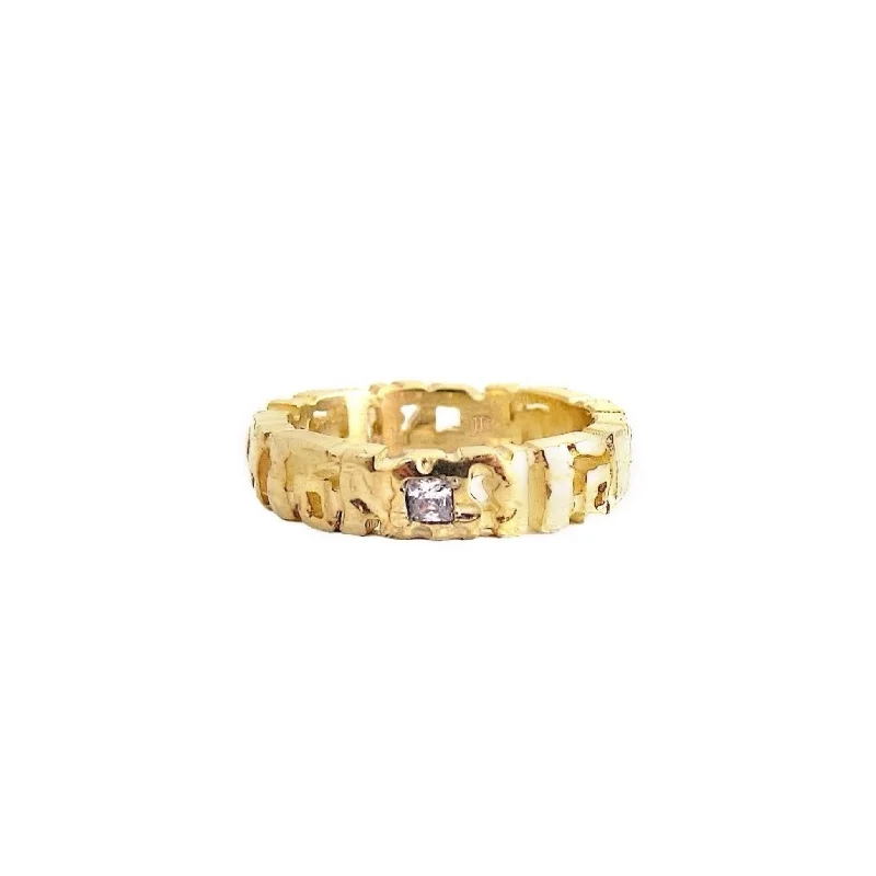 Fine Gold Rings-Lucca Demi Band