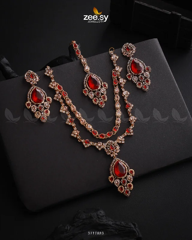 Colorful Necklace Pendants-Sushmita Necklace Set