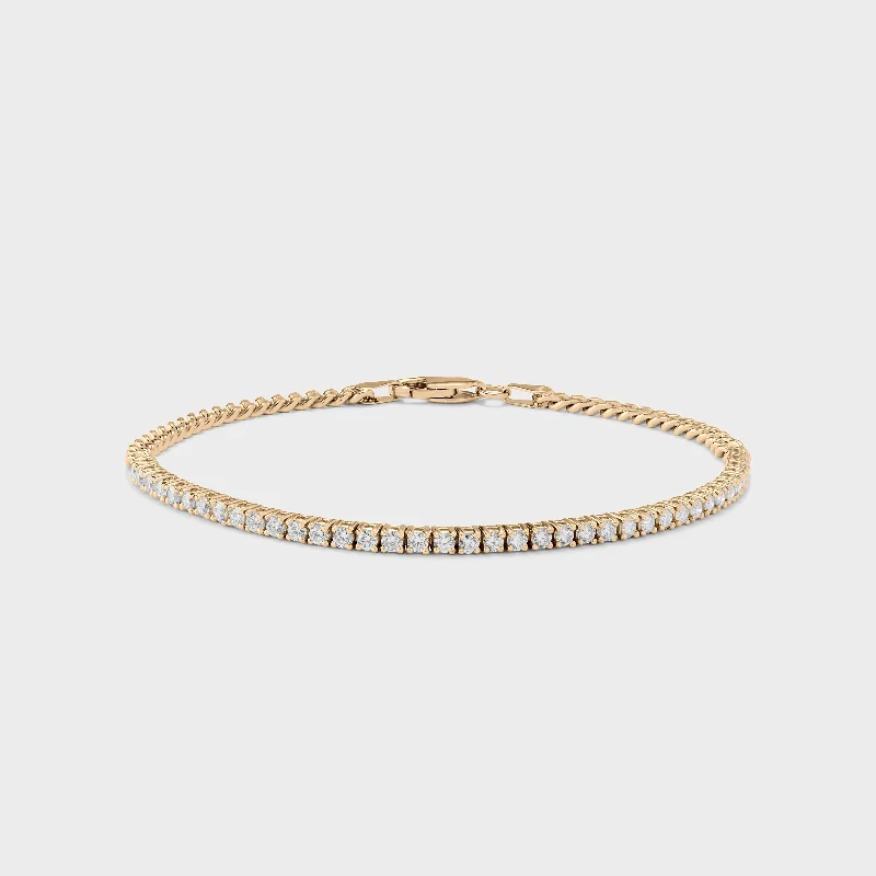 Personalized Gold Bracelets-Chelsea Chain Tennis Bracelet