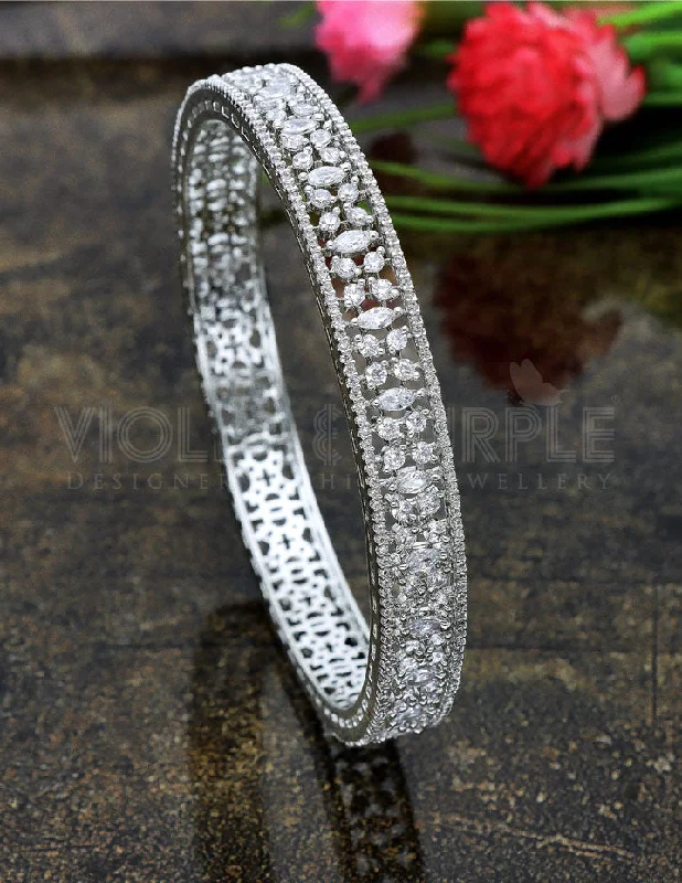 Sparkling Gemstone Bangles-Zircon Designer Bangles zbgl10888