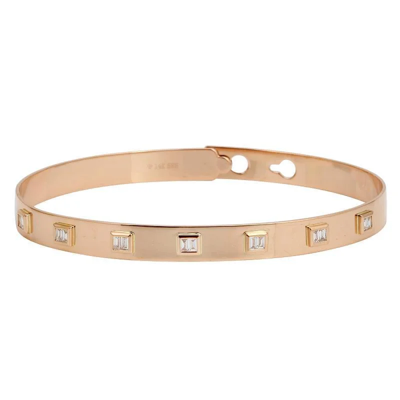 Trendy Gemstone Bangles-Baguette Bangle