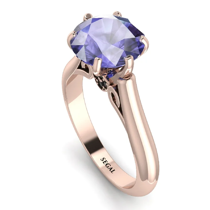 Custom Wedding Rings-3ct Tanzanite Engagement Ring - June No. 208