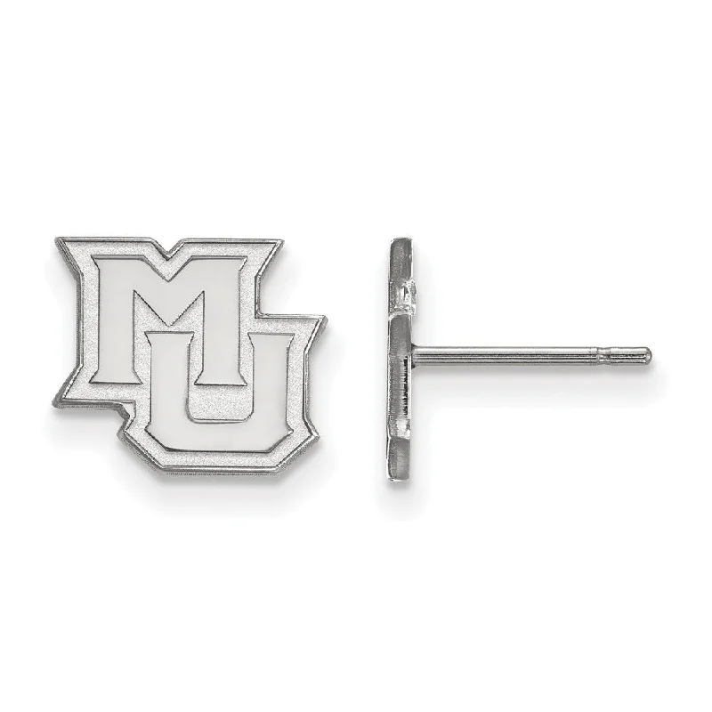 Boho Chic Earrings-Sterling Silver Marquette University XS (Tiny) Post Earrings